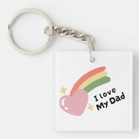 I Love My Dad Sleutelhanger (voorkant)