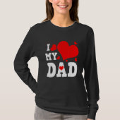 I Love My Dad Valentines Day Family Matching Group T-shirt (Voorkant)
