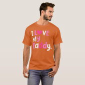 I Love My Daddy Best Dad Ever Fathers Day Cool gir T-shirt (Voorkant volledig)