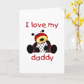 I Love My Daddy (voor jongens) Kaart (Gele Bloem)