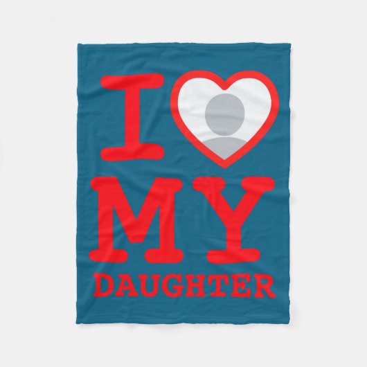 I Love My Daughter Funny Fathers Day  Fleece Deken (Voorkant)