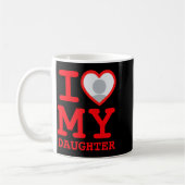I Love My Daughter Funny Fathers Day Koffiemok (Links)