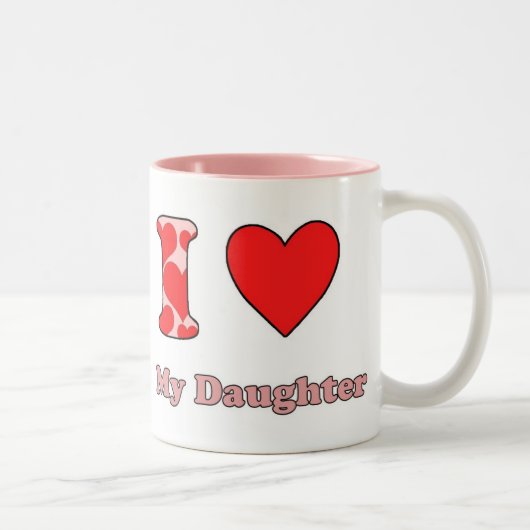 I love my daughter tweekleurige koffiemok (Rechts)