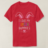 I Love My Daycare Bunnies Daycare Teacher Bunny Fa T-shirt (Design voorkant)