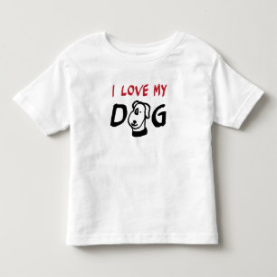 I Love My Dog beroemd gemaakt door Dog Illustratio Kinder Shirts