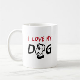 I Love My Dog beroemd gemaakt door Dog Illustratio Koffiemok