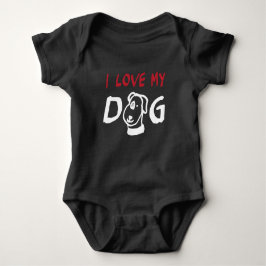 I Love My Dog beroemd gemaakt door Dog Illustratio Romper