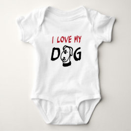 I Love My Dog beroemd gemaakt door Dog Illustratio Romper