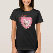 I Love My Dog Custom Photo Black T-shirt (Voorkant)