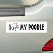 I Love My Dog (fill in ras) Bumpersticker (Op auto)