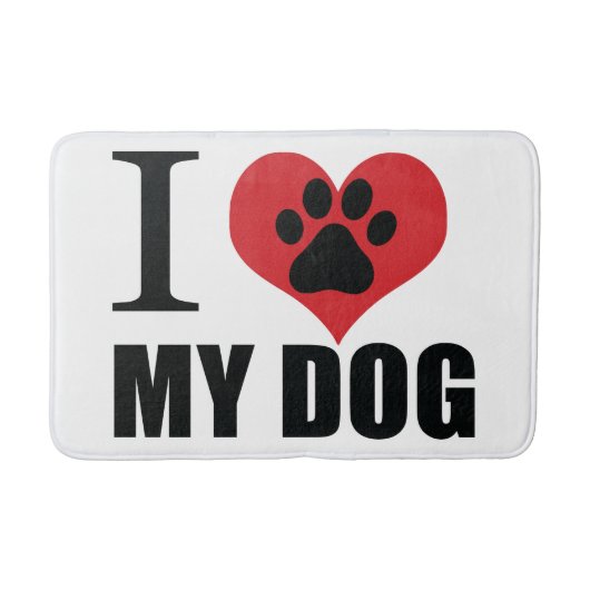 I love my dog throw pillow badmat (Voorkant)