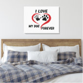 I love my dog throw pillow canvas afdruk (Insitu (Slaapkamer))