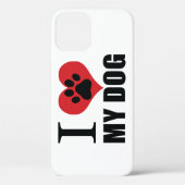 I love my dog throw pillow Case-Mate iPhone case (Achterkant)