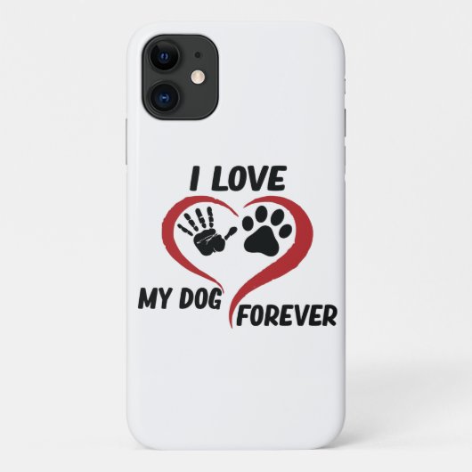 I love my dog throw pillow Case-Mate iPhone case (Achterkant)