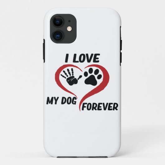I love my dog throw pillow Case-Mate iPhone case (Achterkant)