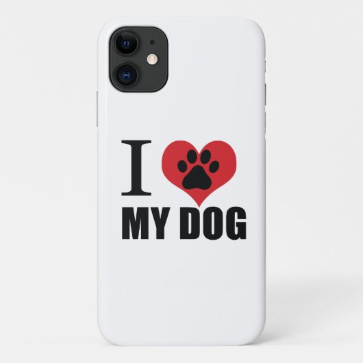 I love my dog throw pillow Case-Mate iPhone case (Achterkant)