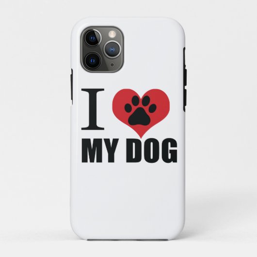 I love my dog throw pillow Case-Mate iPhone case (Achterkant)