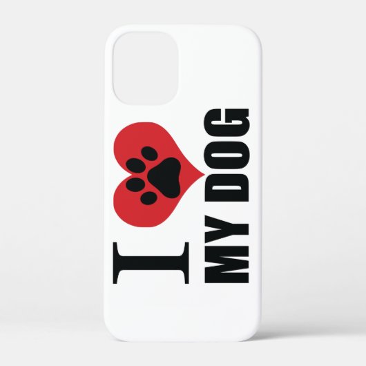I love my dog throw pillow Case-Mate iPhone case (Achterkant)
