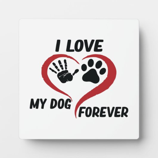 I love my dog throw pillow fotoplaat (Voorkant)