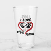 I love my dog throw pillow glas (Achterkant)