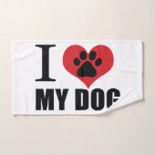I love my dog throw pillow handdoek (Handdoek)