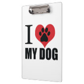 I love my dog throw pillow klembord (Links)