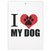 I love my dog throw pillow klembord (Achterkant)
