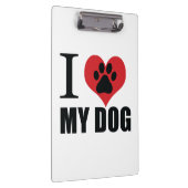 I love my dog throw pillow klembord (Rechts)