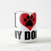 I love my dog throw pillow koffiemok (Center)