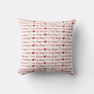 I love my dog throw pillow kussen