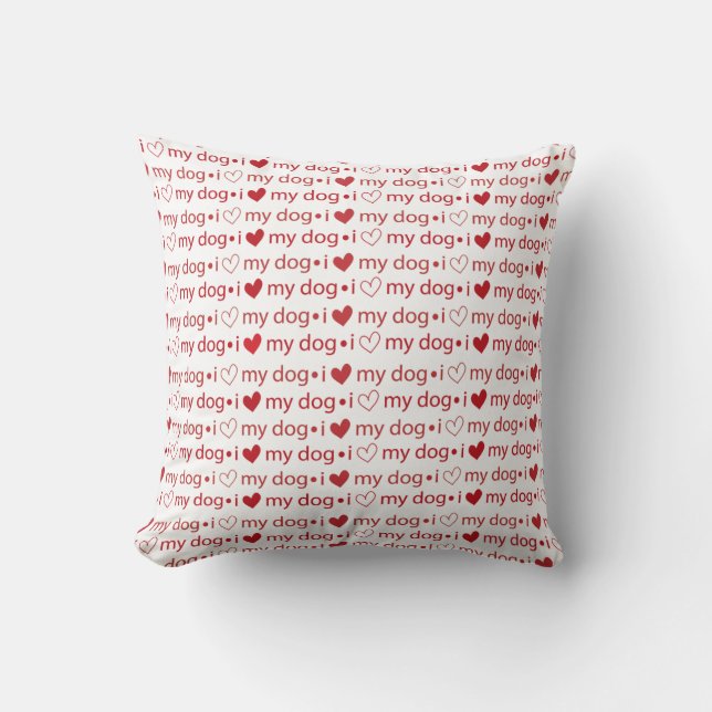 I love my dog throw pillow kussen (Voorkant)