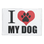 I love my dog throw pillow kussensloop (Achterkant)