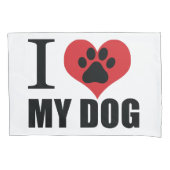 I love my dog throw pillow kussensloop (Voorkant)