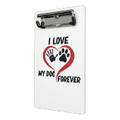I love my dog throw pillow mini klembord (Angled2)