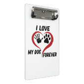 I love my dog throw pillow mini klembord (Schuin)