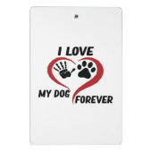 I love my dog throw pillow mini klembord (Achterkant)
