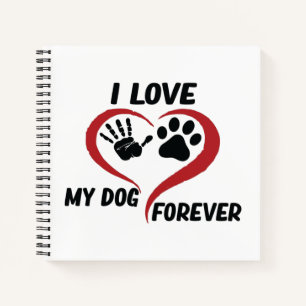 I love my dog throw pillow notitieboek