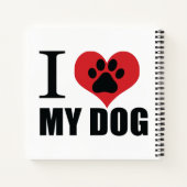 I love my dog throw pillow notitieboek (Achterkant)