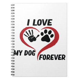 I love my dog throw pillow notitieboek