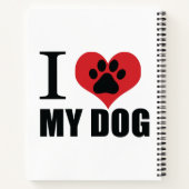 I love my dog throw pillow notitieboek (Achterkant)