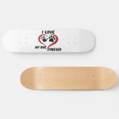 I love my dog throw pillow persoonlijk skateboard (Horizontaal)