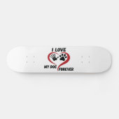 I love my dog throw pillow persoonlijk skateboard (Horizontaal)