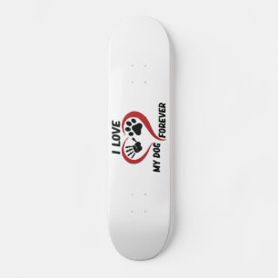 I love my dog throw pillow persoonlijk skateboard