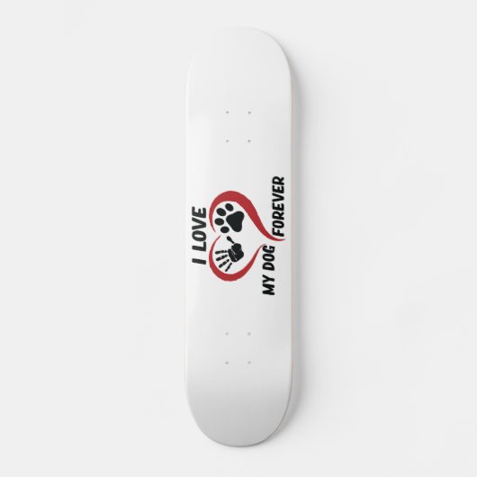 I love my dog throw pillow persoonlijk skateboard (Voorkant)