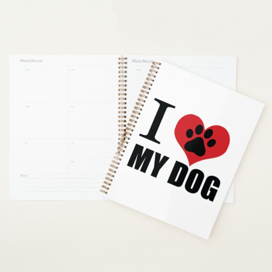 I love my dog throw pillow planner (Display)
