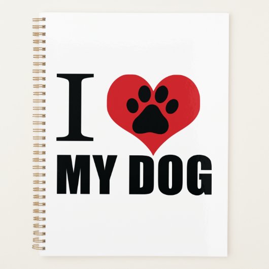 I love my dog throw pillow planner (Voorkant)