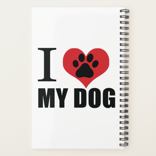 I love my dog throw pillow planner (Achterkant)