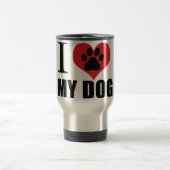 I love my dog throw pillow reisbeker (Center)