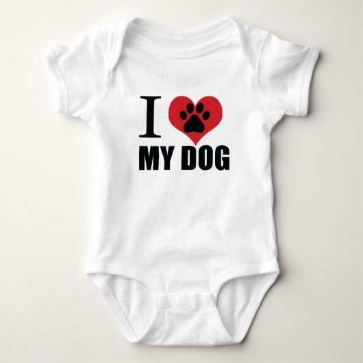 I love my dog throw pillow romper (Voorkant)