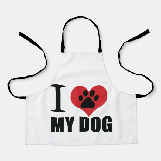 I love my dog throw pillow schort (Voorkant)